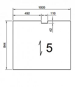 Pororošty SP-34/38-40/3 - ocel-zinkovaná -  844x1000 s tvarovou úpravou